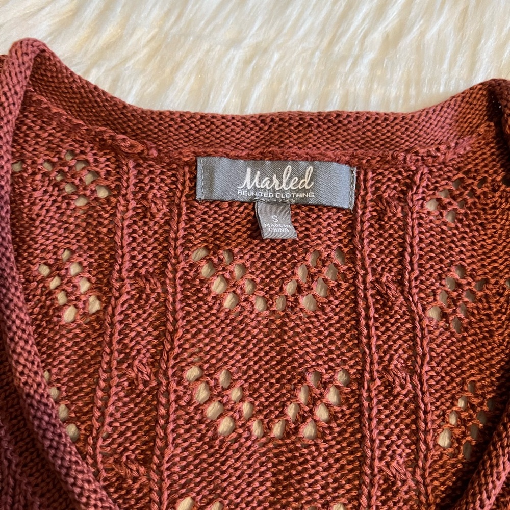 Marled Brown Ribbed Tank Top - Picture 2 of 3